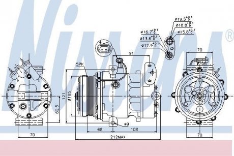 Компрессор кондиционера NISSENS 89037