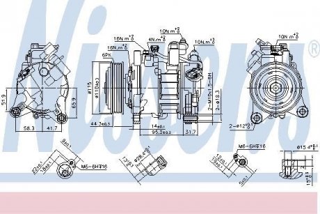 Компресор кондицiонера NISSENS 890397