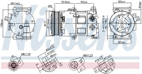 Компресор кондицiонера NISSENS 890418