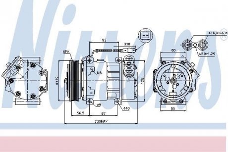 Компресор кондиціонера NISSENS 89047