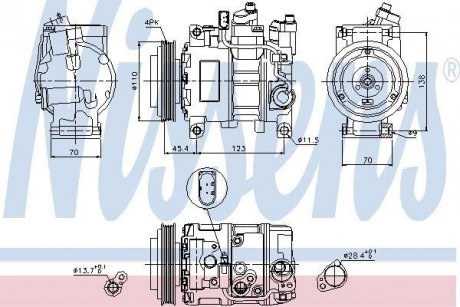 Компрессор кондиционера NISSENS 89049