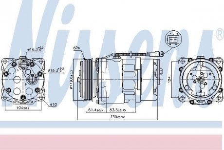 Компрессор кондиционера NISSENS 89055