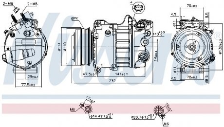 Компрессор кондиционера JAGUAR NISSENS 890585