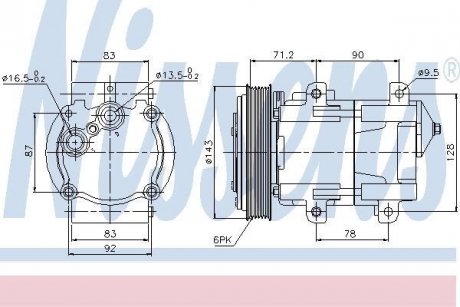 Компрессор кондиционера NISSENS 89059