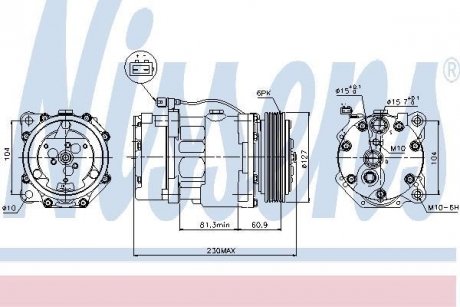 Компрессор кондиционера NISSENS 89061