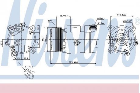 Компрессор кондиционера NISSENS 89062