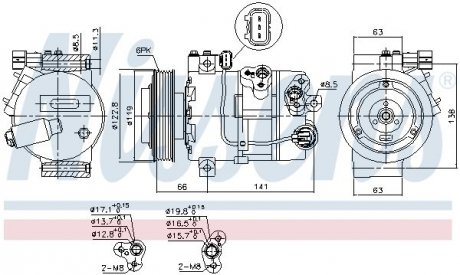 Компресор кондиціонера NISSENS 890643