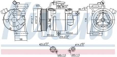 Компресор кондиціонера CITROEN NISSENS 890649