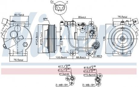 Компрессор кондиционера Hyundai Ix35/tucson 09-/Kia Sportage 10- NISSENS 890651