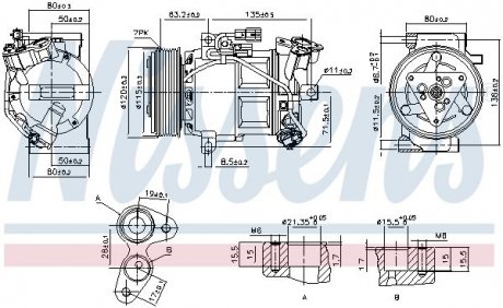 Компрессор, кондиционер NISSENS 890653