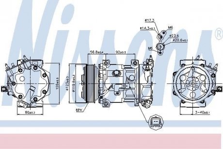 Компрессор кондиционера NISSENS 89067