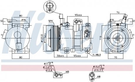 Компресор кондиціонера HYUNDAI NISSENS 890683