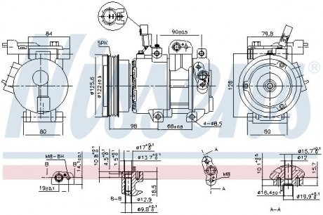 Компрессор кондиционера HYUNDAI NISSENS 890684 (фото 1)