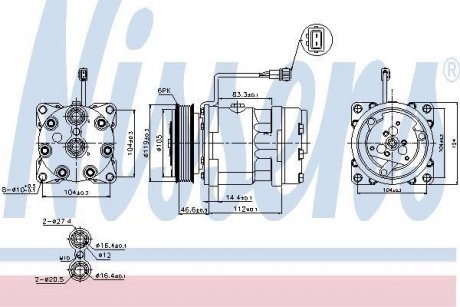 Компрессор кондиционера NISSENS 89083