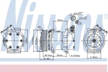 Компрессор кондиционера NISSENS 89109