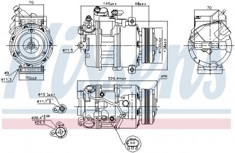 Компрессор кондиционера NISSENS 89116