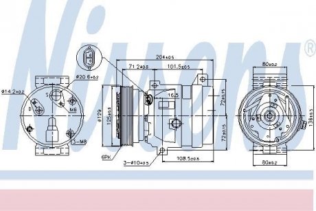 Компрессор кондиционера NISSENS 89121