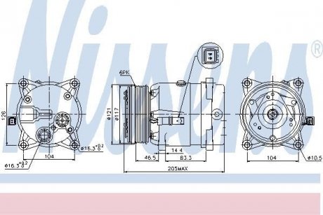 Компрессор кондиционера NISSENS 89122