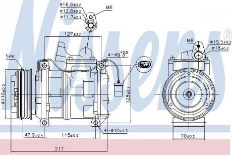 Компрессор кондиционера NISSENS 89147