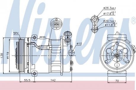 Компресор кондиціонера NISSENS 89157