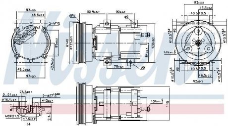 Компрессор кондиционера NISSENS 89191