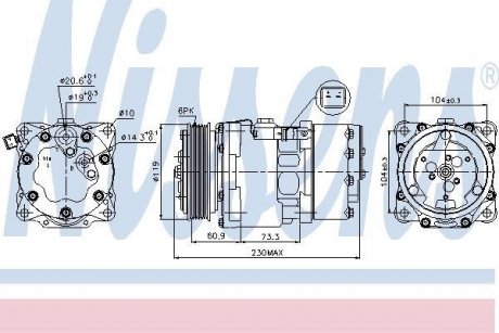 Компресор кондиціонера NISSENS 89195