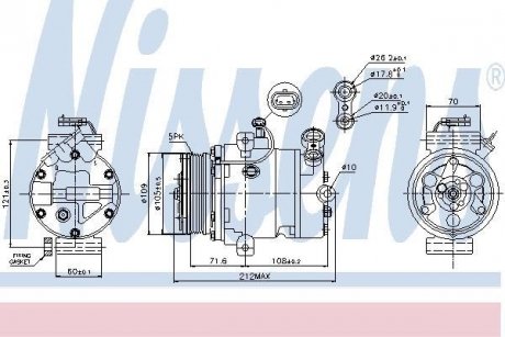 Компрессор кондиционера NISSENS 89196