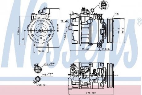 Компрессор кондиционера NISSENS 89210