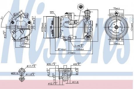 Компрессор кондиционера NISSENS 89215