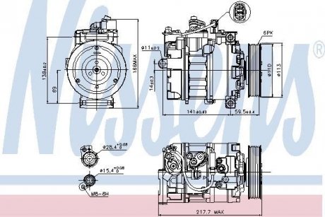 Компрессор кондиционера NISSENS 89223