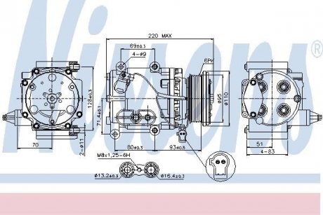 Компресор кондиціонера NISSENS 89228