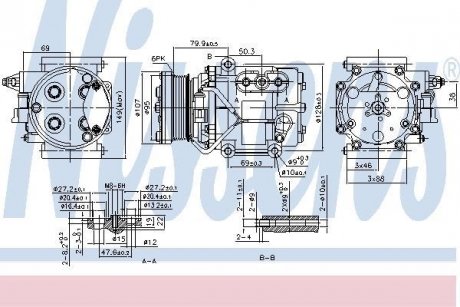 Компрессор кондиционера NISSENS 89240 (фото 1)