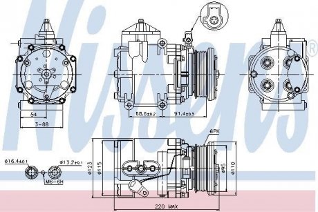 Компрессор кондиционера NISSENS 89248