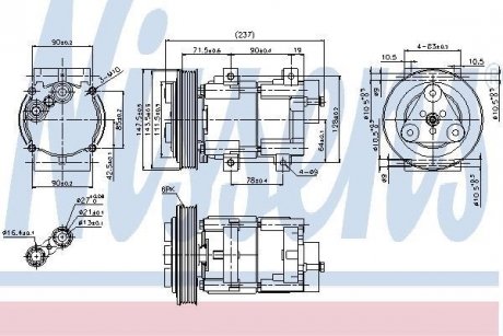 Компрессор кондиционера NISSENS 89251