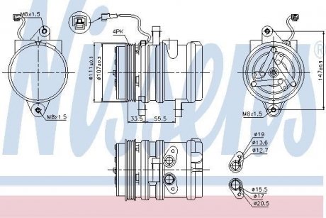 Компрессор кондиционера NISSENS 89261