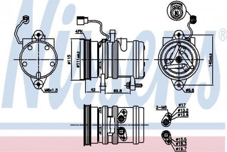 Компрессор кондиционера NISSENS 89272