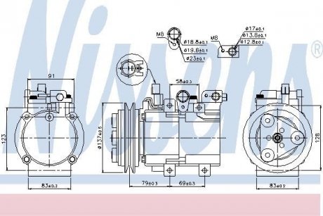 Компрессор кондиционера NISSENS 89282