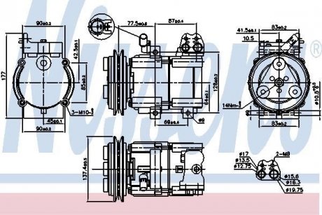 Компрессор кондиционера NISSENS 89283