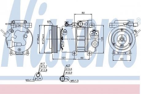 Компрессор кондиционера NISSENS 89298