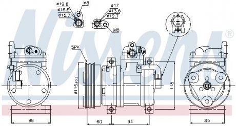 Компрессор кондиционера NISSENS 89302