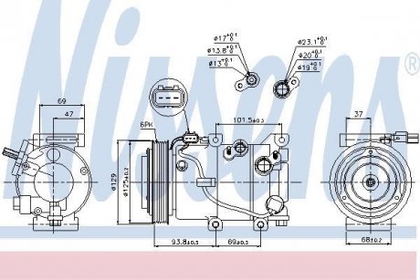 Компресор кондиціонера NISSENS 89306