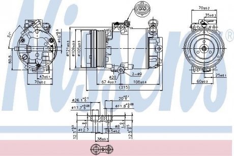 Компрессор кондиционера NISSENS 89322