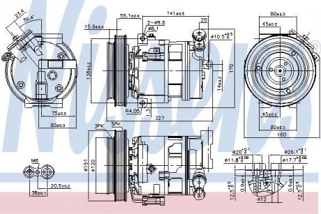 Компрессор кондиционера NISSENS 89396