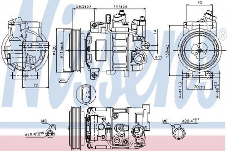 Компрессор кондиционера First Fit NISSENS 89415