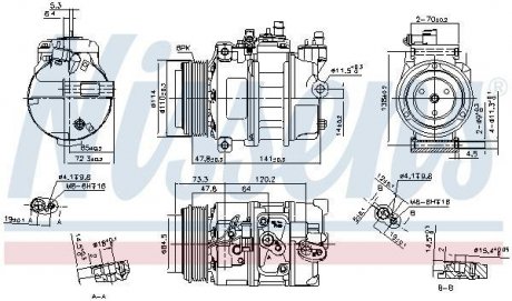 Компрессор, кондиционер NISSENS 89496