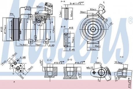 Компресор кондиціонераFR-V 05-.. NISSENS 89586