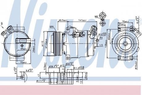 Компрессор кондиционераASTRA G 98-.. NISSENS 89592