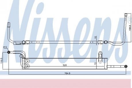 Радіатор масла, двигательное масло NISSENS 90631