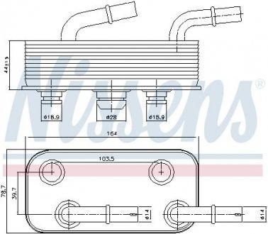 Радиатор смазки BMW 3 E46 98-.. NISSENS 90657 (фото 1)