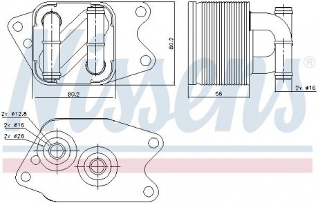 Радиатор смазки POLO 09-.. NISSENS 90733